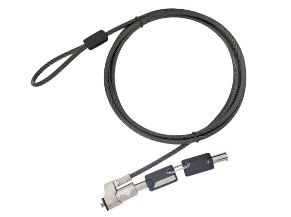 Conceptronic CUSTODIO02BWM Keyed Laptop Lock, Wedge Slot, Master Keyed Compatible, 1.8m