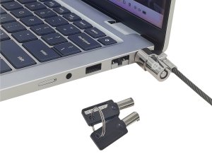 Conceptronic CUSTODIO02BWM Keyed Laptop Lock, Wedge Slot, Master Keyed Compatible, 1.8m