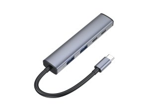 Conceptronic HUBBIES22G 4-Port USB 3.2 Gen 1 Hub, 2 x USB-C & 2 x USB-A Ports, 5Gbps, USB-C PD 100W