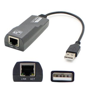 Lenovo 0A36322 Compatible 20.00cm (8.00in) USB 2.0 (A) Male to RJ-45 Female Black Adapter Cable