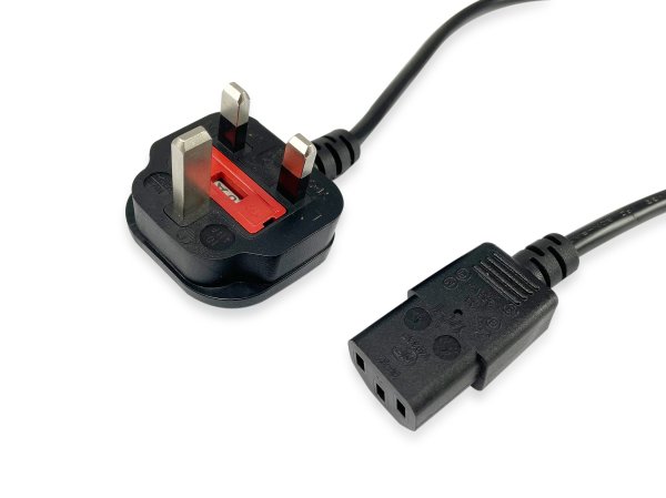 Equip 112300 Black 2 m BS 1363 C13 coupler