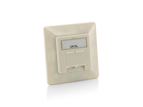 Equip Cat.6A German Modular Faceplate