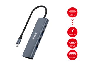 Equip USB-C 5 in 1 MULTIFUNCTIONAL Adapter, HDMI, USB 3.2 GEN1, 100W USB PD