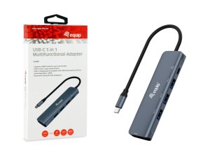 Equip USB-C 5 in 1 MULTIFUNCTIONAL Adapter, HDMI, USB 3.2 GEN1, 100W USB PD
