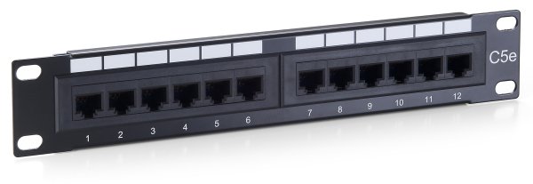Equip 12-Port Cat.5e Unshielded Patch Panel, Black