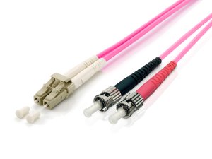 Equip LC/ST Fiber Optic Patch Cable, OM4, 20m
