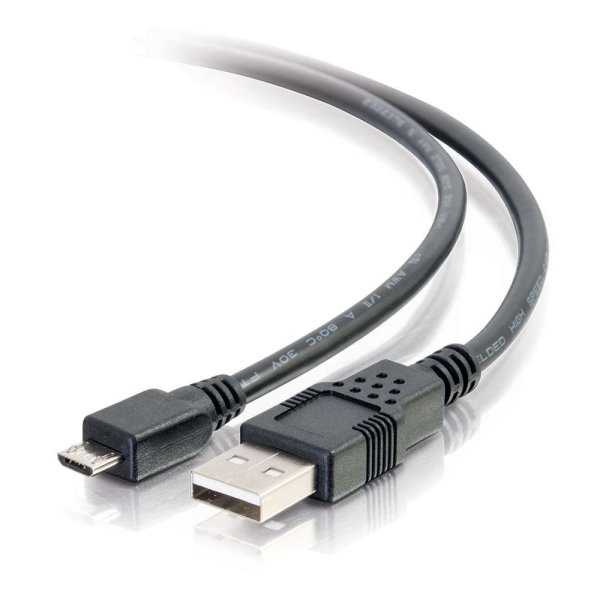 C2G 3ft (0.9m) USB 2.0 A to Micro-B Cable M/M - Black