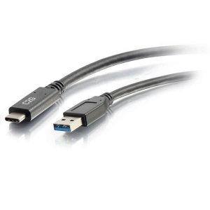 C2G 3ft (0.9m) USB-C® to USB-A 3.2 Gen 1 (5Gbps) Cable M/M - Black