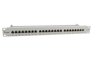 24x Cat.6A RJ45, 19″, 1U, 125 x 44.5 x 482.6 mm, 1.71 kg, Light Grey