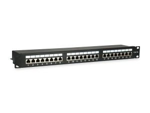 24-Port Cat.5e Shielded Patch Panel, Black