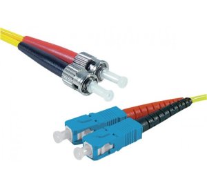 SC-UPC/ST-UPC duplex singlemode OS2 9/125 Fiber patch cable yellow, 8 m