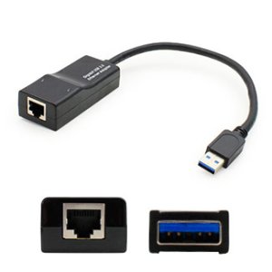 Lenovo 4X90E51405 Compatible USB 3.0 (A) Male to RJ-45 Female Black Adapter