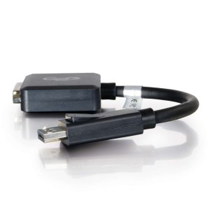 C2G 8in DisplayPortTM Male to Single Link DVI-D Female Adapter Converter - Black