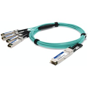 40GBase-AOC QSFP+ to 4xSFP+ Direct Attach Cable (850nm, MMF, 2m)