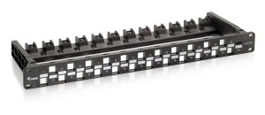 Equip 24-Port Keystone Cat.6A Unshielded Patch Panel, Black