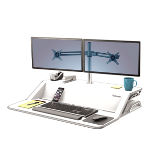 Fellowes 8042901 monitor mount / stand 66 cm (26") Desk Silver