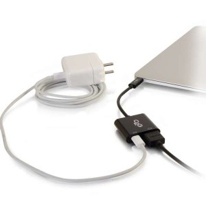 C2G USB C to HDMI Audio/Video Adapter w/ Power Delivery - USB Type C to HDMI Black