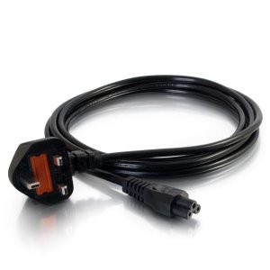 C2G 80603 power cable Black 3 m C5 coupler BS 1363