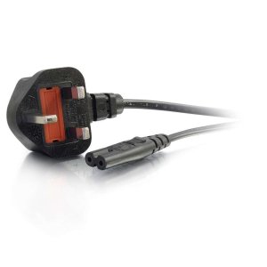 C2G 2m UK Non-Polarised Power Cord (BS 1363 to IEC 60320 C7)