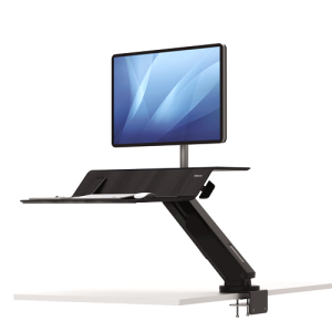 Fellowes Lotus RT Sit-Stand Workstation – Single Black