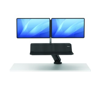 Fellowes Lotus RT Sit-Stand Workstation – Dual Black