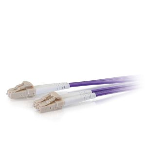 C2G 2m LC/SC OM4 LSZH Fibre Patch - Purple