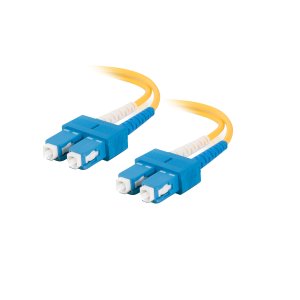 C2G 10m LC-LC 9/125 OS2 Duplex Singlemode PVC Fibre Optic Cable (LSZH) - Yellow