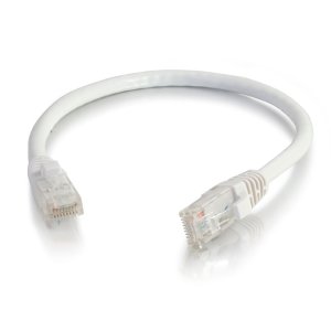 C2G 0.3m Cat6a Booted Shielded (STP) Network Patch Cable - White