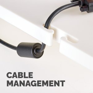 Fellowes Computer Monitor Stand with 3 Height Adjustments - Standard Monitor Riser with Cable Management - Ergonomic Adjustable Monitor Stand for Computers - Max Weight 27KG/Max Size 21" - Platinum