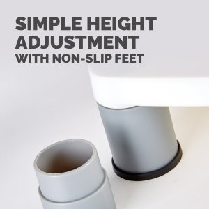 Fellowes Computer Monitor Stand with 3 Height Adjustments - Standard Monitor Riser with Cable Management - Ergonomic Adjustable Monitor Stand for Computers - Max Weight 27KG/Max Size 21" - Platinum