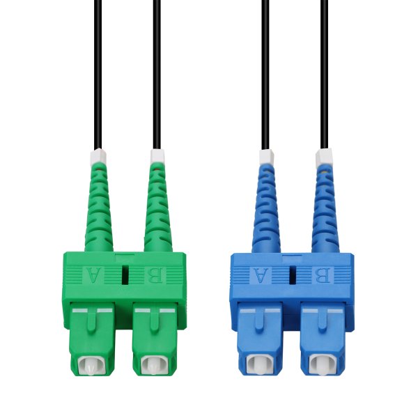 AddOn Networks 15m ASC to ASC Black OS2 Duplex Armored OFNR (Riser-Rated) SMF Fiber Outdoor Patch Cable
