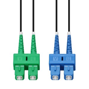 AddOn Networks 20m ASC to ASC Black OS2 Duplex Armored OFNR (Riser-Rated) SMF Fiber Outdoor Patch Cable