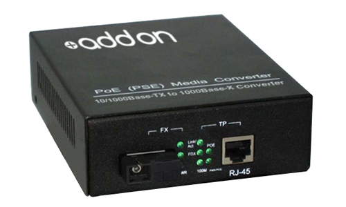 AddOn Networks 1000BTX-1000BXD network media converter 1000 Mbit/s 1310 nm Black
