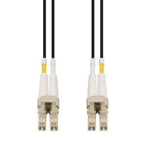 AddOn Networks 100m LC to LC Black OM1 Duplex OFNR (Riser-Rated) MMF Fiber Outdoor Patch Cable