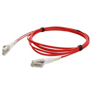 AddOn Networks 15m LC to LC Red OM1 Duplex OFNR (Riser-Rated) TAA MMF Fiber Patch Cable