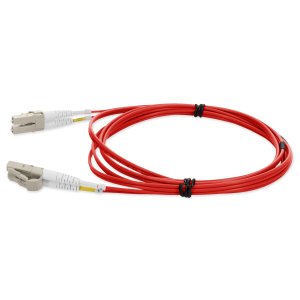 AddOn Networks 15m LC to LC Red OM1 Duplex OFNR (Riser-Rated) TAA MMF Fiber Patch Cable