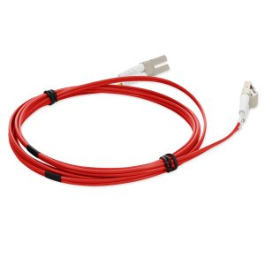 AddOn Networks 15m LC to LC Red OM1 Duplex OFNR (Riser-Rated) TAA MMF Fiber Patch Cable