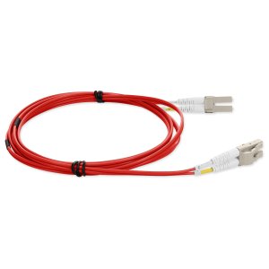AddOn Networks 15m LC to LC Red OM1 Duplex OFNR (Riser-Rated) TAA MMF Fiber Patch Cable