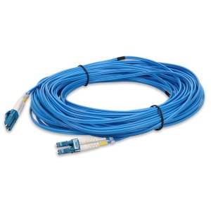 AddOn Networks 15m LC to LC Blue OS2 Duplex OFNR (Riser-Rated) SMF Fiber Patch Cable