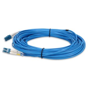 AddOn Networks 15m LC to LC Blue OS2 Duplex OFNR (Riser-Rated) SMF Fiber Patch Cable