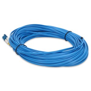 AddOn Networks 15m LC to LC Blue OS2 Duplex OFNR (Riser-Rated) SMF Fiber Patch Cable