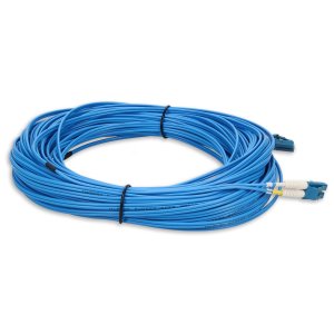 AddOn Networks 15m LC to LC Blue OS2 Duplex OFNR (Riser-Rated) SMF Fiber Patch Cable
