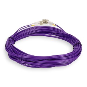 AddOn Networks 2m LC to LC Purple OM4 Duplex OFNR (Riser-Rated) TAA Fiber Patch Cable