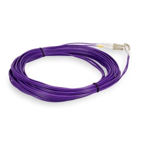 AddOn Networks 2m LC to LC Purple OM4 Duplex OFNR (Riser-Rated) TAA Fiber Patch Cable