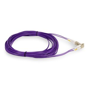 AddOn Networks 2m LC to LC Purple OM4 Duplex OFNR (Riser-Rated) TAA Fiber Patch Cable