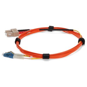 AddOn Networks 6m SC (Male) Orange OM1 to LC (Male) Yellow OS2 Duplex OFNR Mode Conditioning Cable