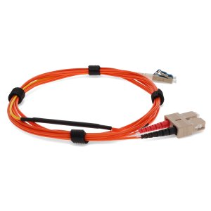 AddOn Networks 6m SC (Male) Orange OM1 to LC (Male) Yellow OS2 Duplex OFNR Mode Conditioning Cable