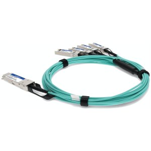 AddOn Networks ADD-QARSFT-AOC10M InfiniBand/fibre optic cable 10 m QSFP+ 4xSFP+ Aqua colour
