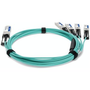 AddOn Networks ADD-QARSFT-AOC10M InfiniBand/fibre optic cable 10 m QSFP+ 4xSFP+ Aqua colour