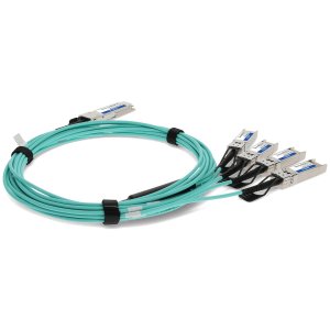 AddOn Networks ADD-QARSFT-AOC5M InfiniBand/fibre optic cable 5 m QSFP+ 4xSFP+ Aqua colour